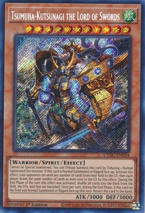 Tsumuha-Kutsunagi the Lord of Swords [CYAC-EN024] Secret Rare - Yu-Gi-Oh! - Card Brawlers | Quebec | Canada |