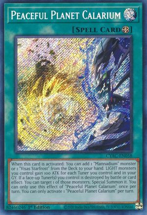 Peaceful Planet Calarium [CYAC-EN058] Secret Rare - Yu-Gi-Oh! - Card Brawlers | Quebec | Canada |