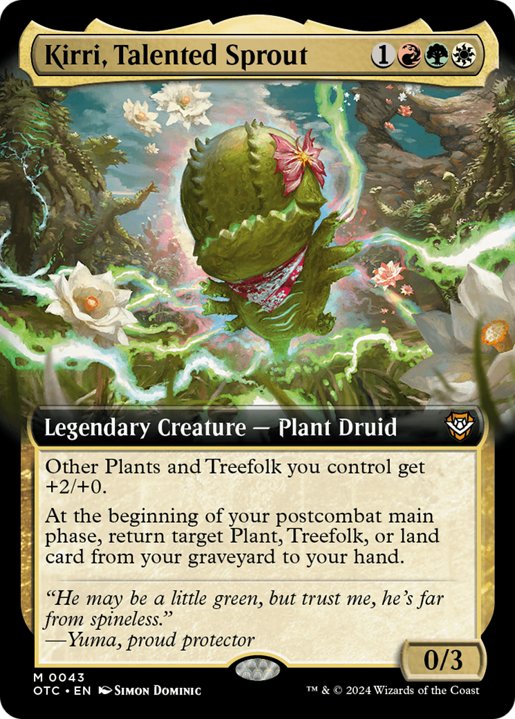 Kirri, Talented Sprout (Extended Art) [Outlaws of Thunder Junction Commander] - Magic: The Gathering - Card Brawlers | Quebec | Canada |