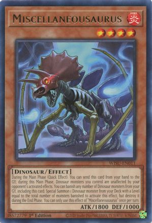 Miscellaneousaurus [WISU-EN011] Rare - Yu-Gi-Oh! - Card Brawlers | Quebec | Canada |