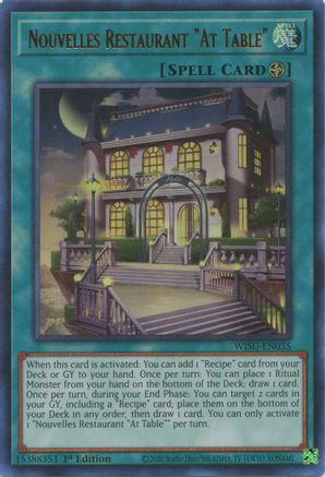 Nouvelles Restaurant "At Table" [WISU-EN035] Ultra Rare - Yu-Gi-Oh! - Card Brawlers | Quebec | Canada |