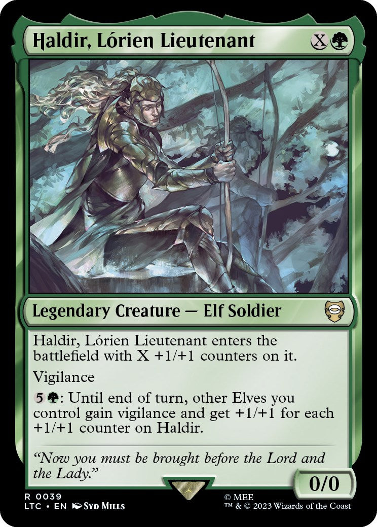 Haldir, Lorien Lieutenant [The Lord of the Rings: Tales of Middle-Earth Commander] - Magic: The Gathering - Card Brawlers | Quebec | Canada |