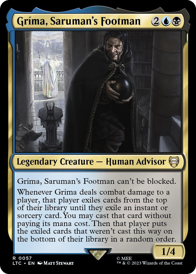 Grima, Saruman's Footman [The Lord of the Rings: Tales of Middle-Earth Commander] - Magic: The Gathering - Card Brawlers | Quebec | Canada |