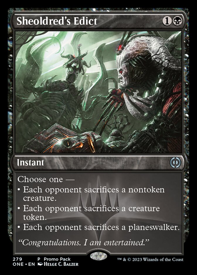 Sheoldred's Edict (Promo Pack) [Phyrexia: All Will Be One Promos] - Magic: The Gathering - Card Brawlers | Quebec | Canada |