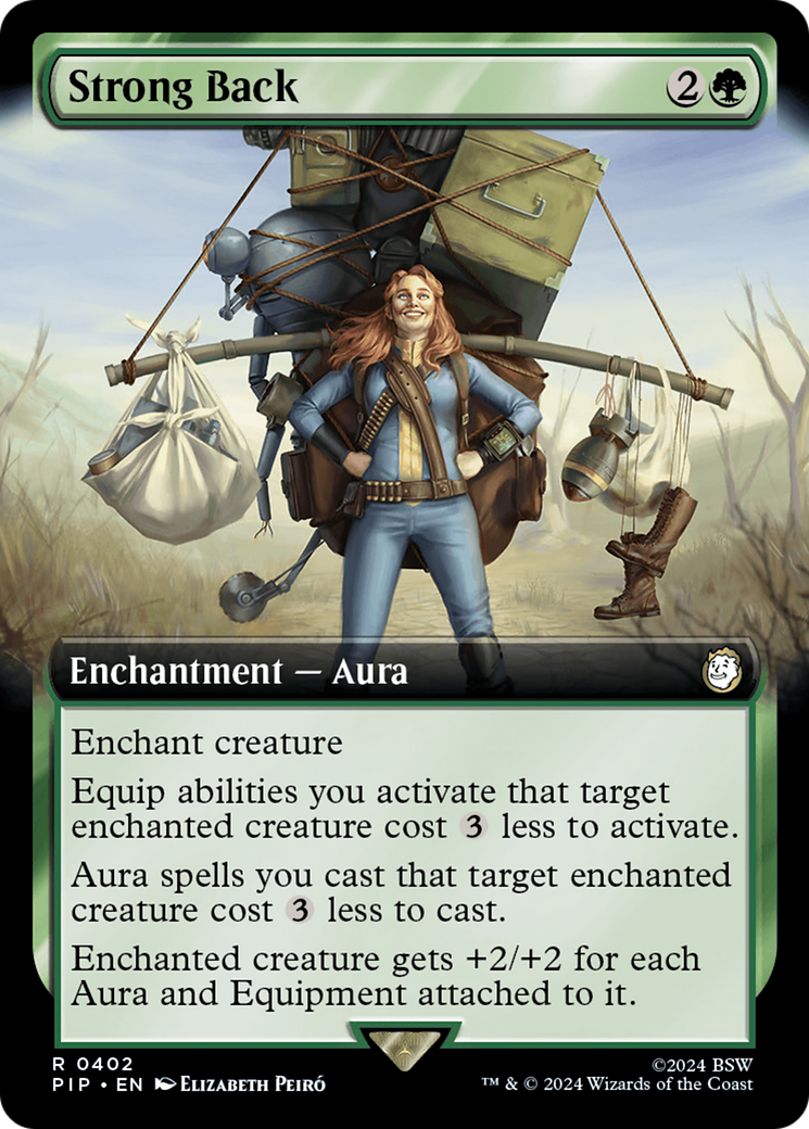Strong Back (Extended Art) (Surge Foil) [Fallout] - Magic: The Gathering - Card Brawlers | Quebec | Canada |
