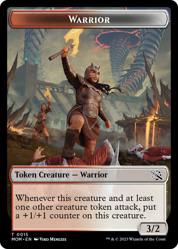 Warrior // Dinosaur Double-Sided Token [March of the Machine Tokens] - Magic: The Gathering - Card Brawlers | Quebec | Canada |