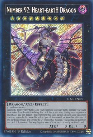 Number 92: Heart-eartH Dragon [BLMR-EN077] Secret Rare - Yu-Gi-Oh! - Card Brawlers | Quebec | Canada |