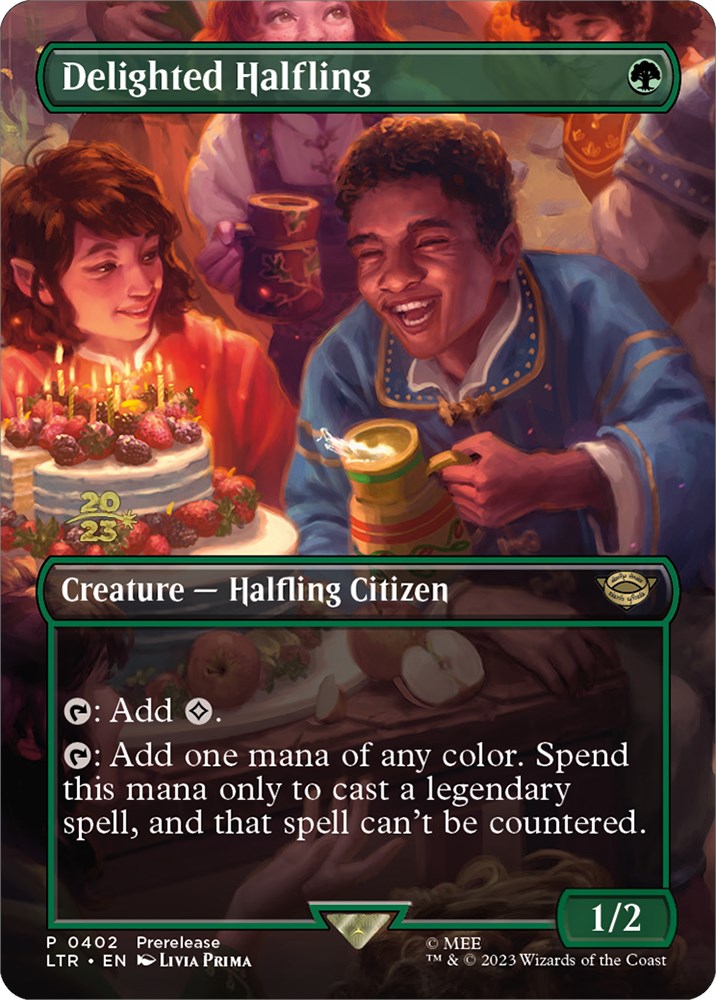 Delighted Halfling (402) [The Lord of the Rings: Tales of Middle-Earth Prerelease Promos] - Magic: The Gathering - Card Brawlers | Quebec | Canada |
