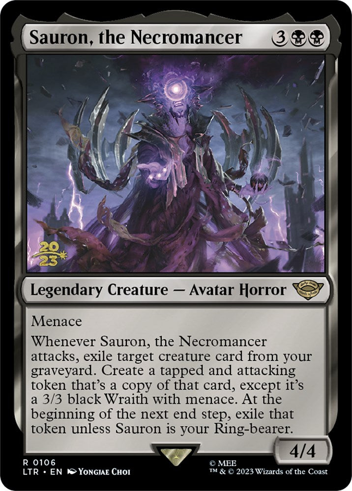 Sauron, the Necromancer [The Lord of the Rings: Tales of Middle-Earth Prerelease Promos] - Magic: The Gathering - Card Brawlers | Quebec | Canada |