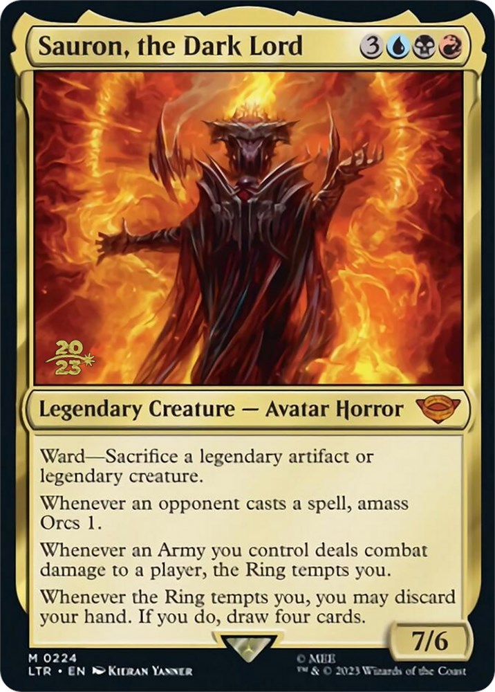 Sauron, the Dark Lord [The Lord of the Rings: Tales of Middle-Earth Prerelease Promos] - Magic: The Gathering - Card Brawlers | Quebec | Canada |