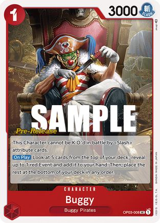 Buggy (008) (OP03-008) - Pillars of Strength Pre-Release Cards