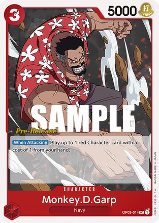 Monkey.D.Garp (OP03-014) - Pillars of Strength Pre-Release Cards