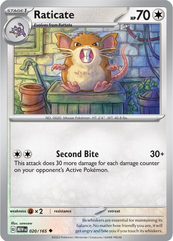 Raticate (020/165) [Scarlet & Violet 151] - Pokémon - Card Brawlers | Quebec | Canada |