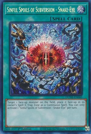 Sinful Spoils of Subversion - Snake-Eye [DUNE-EN060] Secret Rare - Yu-Gi-Oh! - Card Brawlers | Quebec | Canada |
