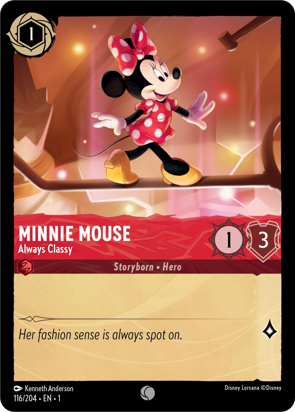 Minnie Mouse - Always Classy (116/204) [The First Chapter] - Disney - Card Brawlers | Quebec | Canada |