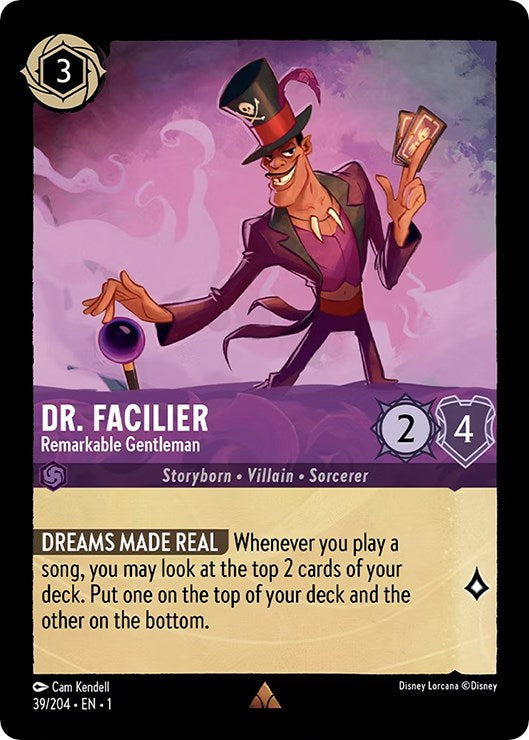 Dr. Facilier - Remarkable Gentleman (39/204) [The First Chapter] - Disney - Card Brawlers | Quebec | Canada |