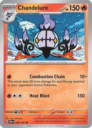 Chandelure (038/197) [Scarlet & Violet: Obsidian Flames] - Pokémon - Card Brawlers | Quebec | Canada |