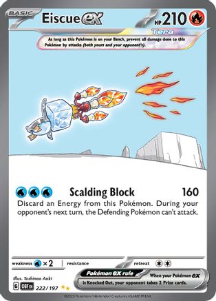Eiscue ex (222/197) [Scarlet & Violet: Obsidian Flames] - Pokémon - Card Brawlers | Quebec | Canada |