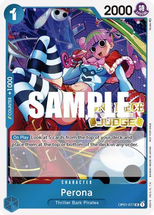 Perona (Judge Pack Vol. 2) (OP01-077) - One Piece Promotion Cards Foil