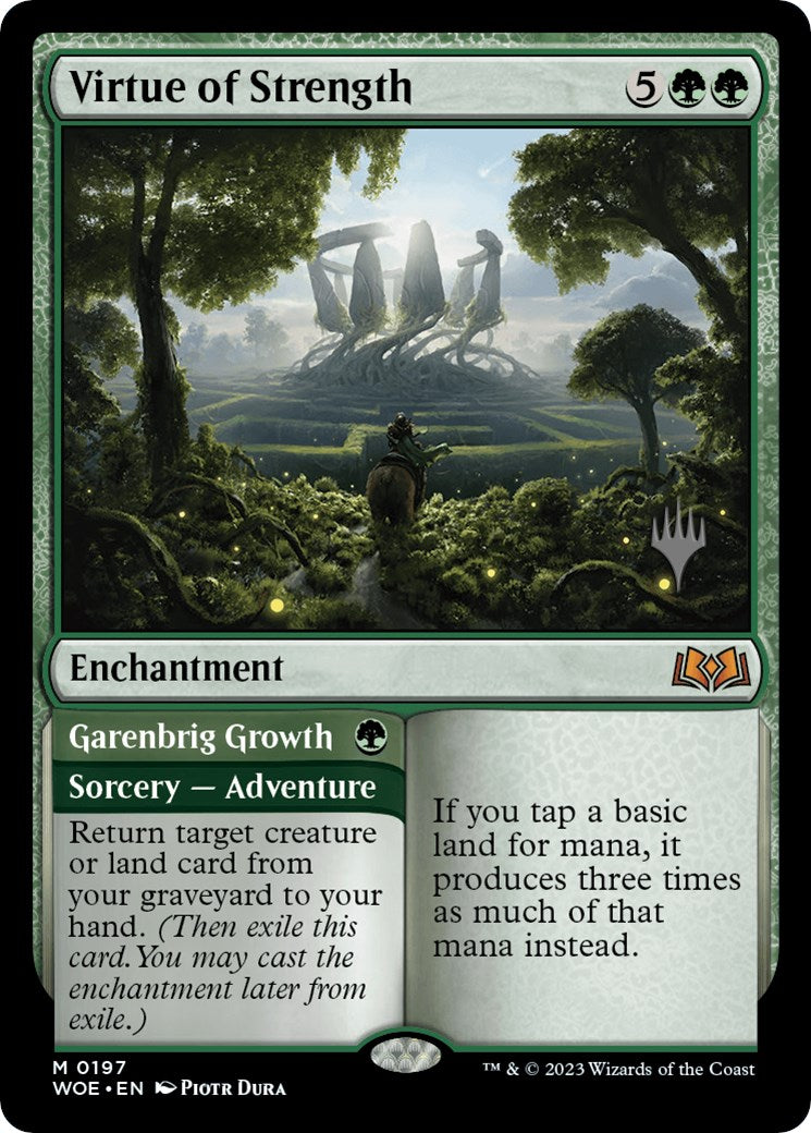Virtue of Strength // Garenbrig Growth (Promo Pack) [Wilds of Eldraine Promos] - Magic: The Gathering - Card Brawlers | Quebec | Canada |