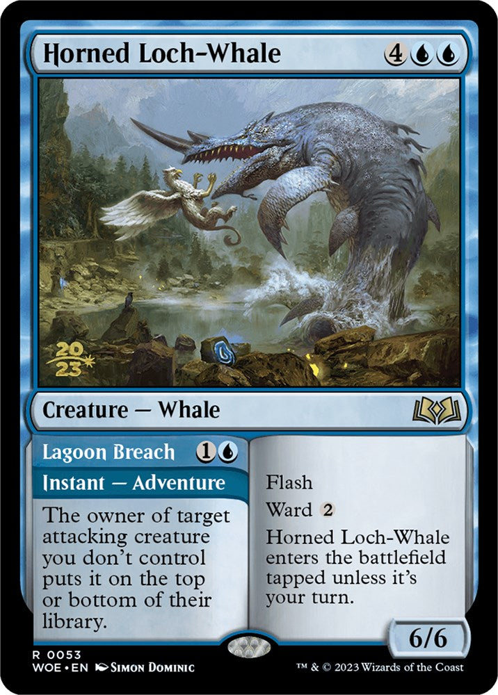 Horned Loch-Whale // Lagoon Breach [Wilds of Eldraine Prerelease Promos] - Magic: The Gathering - Card Brawlers | Quebec | Canada |