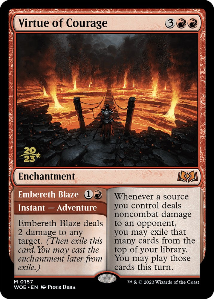 Virtue of Courage //Embereth Blaze (Promo Pack) [Wilds of Eldraine Promos] - Magic: The Gathering - Card Brawlers | Quebec | Canada |
