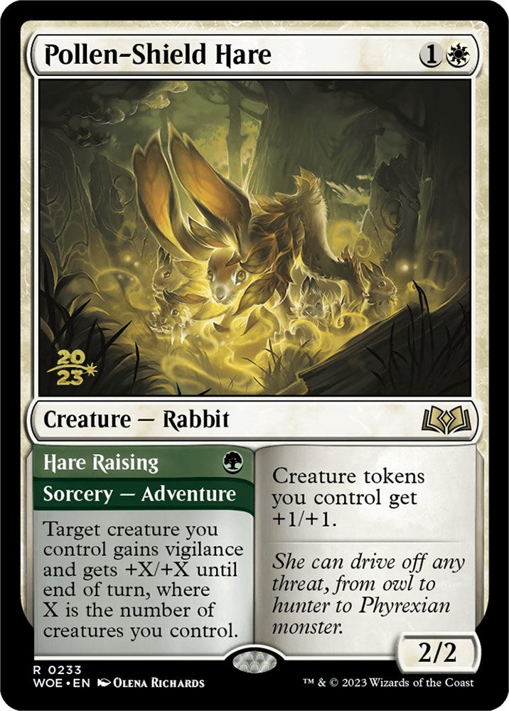 Pollen-Shield Hare // Hare Raising (Promo Pack) [Wilds of Eldraine Promos] - Magic: The Gathering - Card Brawlers | Quebec | Canada |