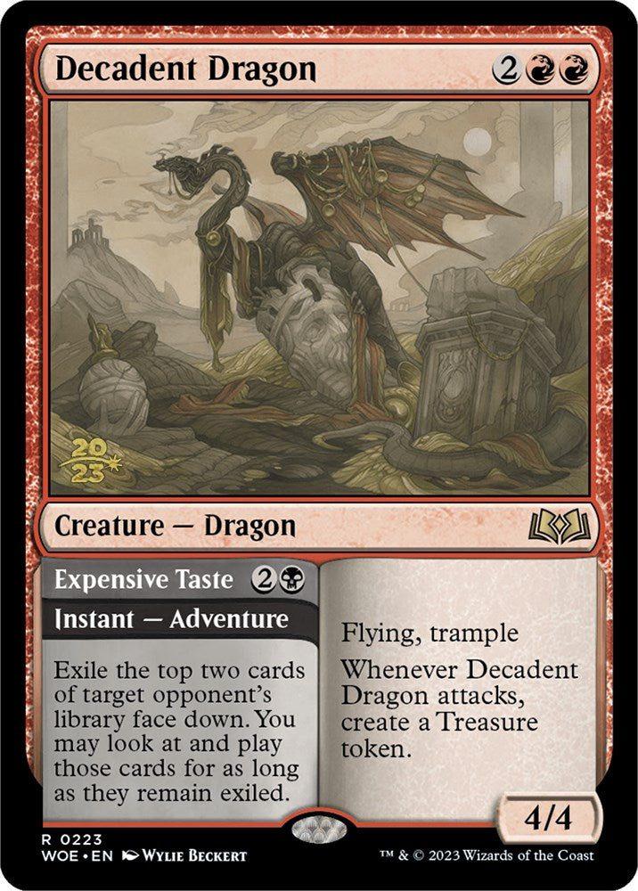 Decadent Dragon // Expensive Taste (Promo Pack) [Wilds of Eldraine Promos] - Magic: The Gathering - Card Brawlers | Quebec | Canada |