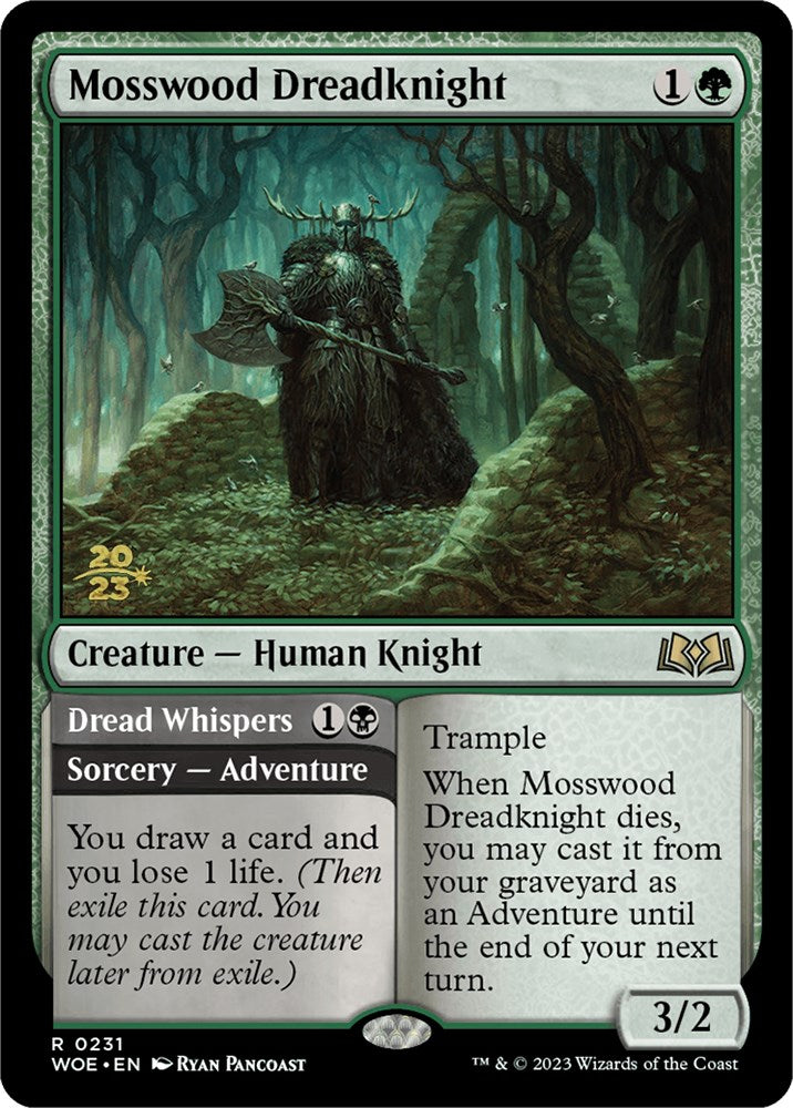Mosswood Dreadknight // Dread Whispers (Promo Pack) [Wilds of Eldraine Promos] - Magic: The Gathering - Card Brawlers | Quebec | Canada |