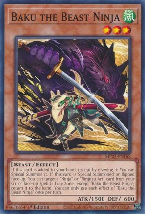 Baku the Beast Ninja [MP23-EN168] Common - Yu-Gi-Oh! - Card Brawlers | Quebec | Canada |
