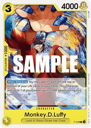 Monkey.D.Luffy (Pre-Release Tournament) (P-036) - One Piece Promotion Cards