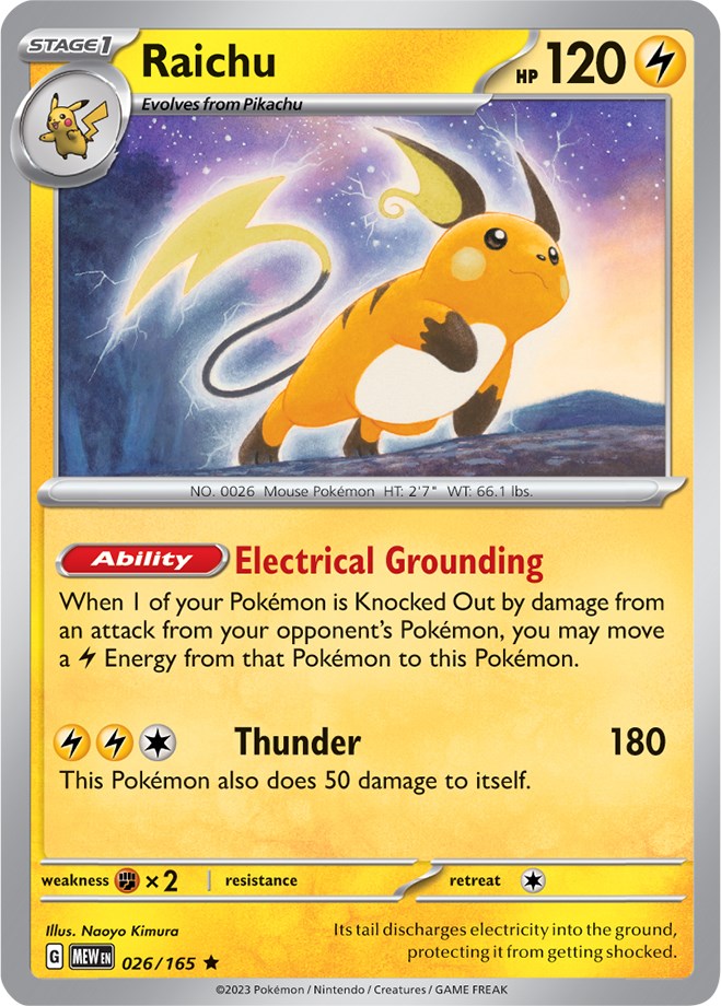 Raichu (026/165) [Scarlet & Violet 151] - Pokémon - Card Brawlers | Quebec | Canada |