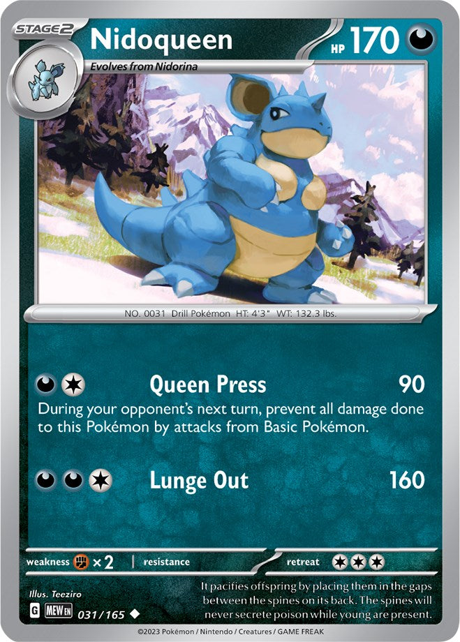 Nidoqueen (031/165) [Scarlet & Violet 151] - Pokémon - Card Brawlers | Quebec | Canada |