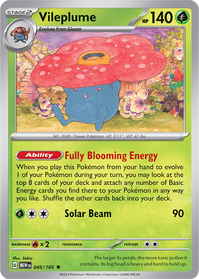 Vileplume (045/165) [Scarlet & Violet 151] - Pokémon - Card Brawlers | Quebec | Canada |