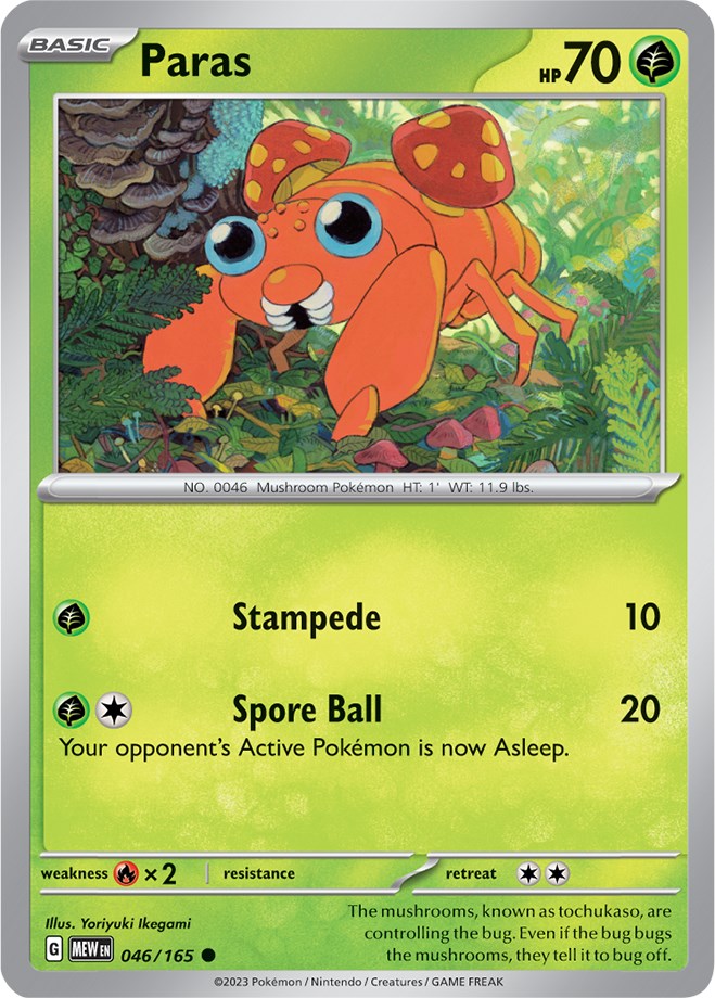 Paras (046/165) [Scarlet & Violet 151] - Pokémon - Card Brawlers | Quebec | Canada |
