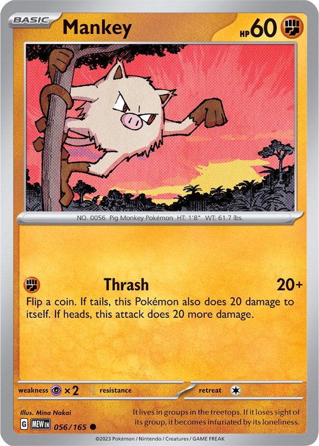 Mankey (056/165) [Scarlet & Violet 151] - Pokémon - Card Brawlers | Quebec | Canada |
