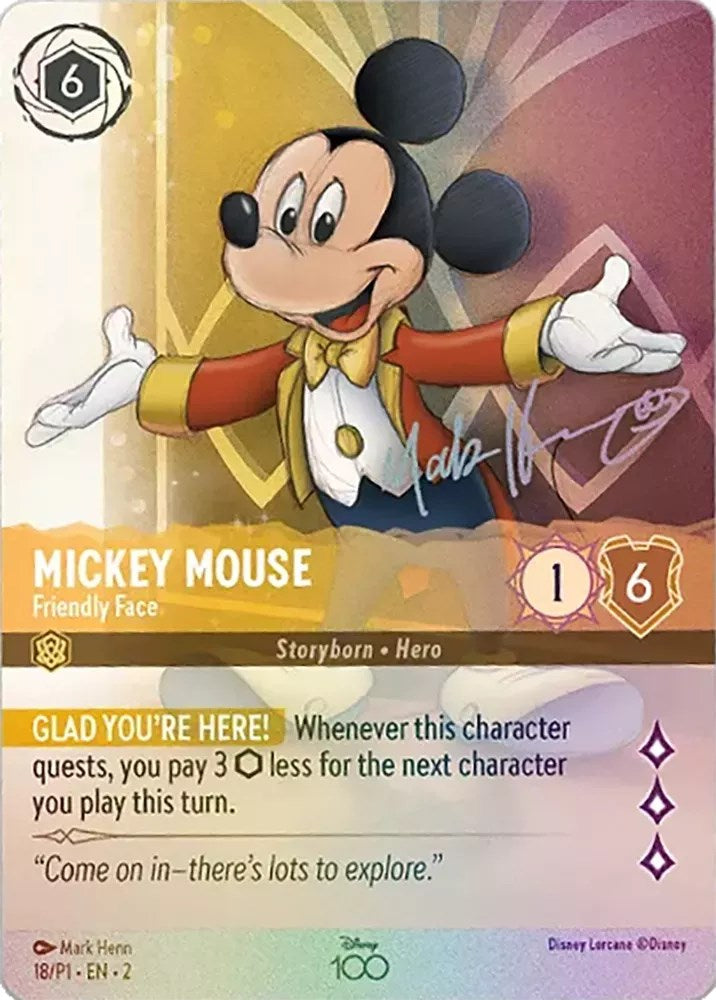 Mickey Mouse - Friendly Face (Enchanted) (18) [Disney100 Promos] - Disney - Card Brawlers | Quebec | Canada |