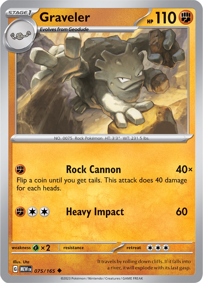 Graveler (075/165) [Scarlet & Violet 151] - Pokémon - Card Brawlers | Quebec | Canada |