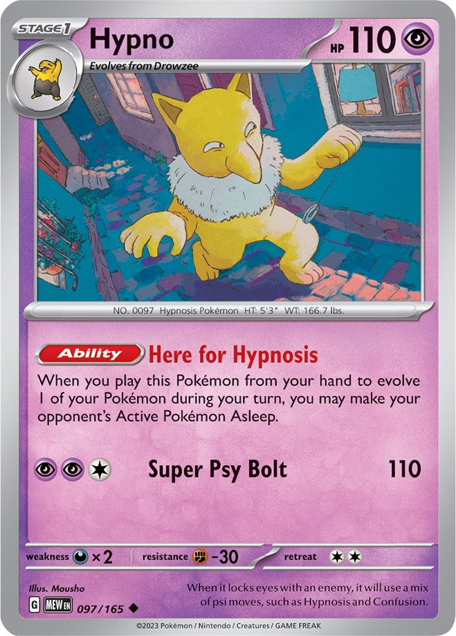 Hypno (097/165) [Scarlet & Violet 151] - Pokémon - Card Brawlers | Quebec | Canada |