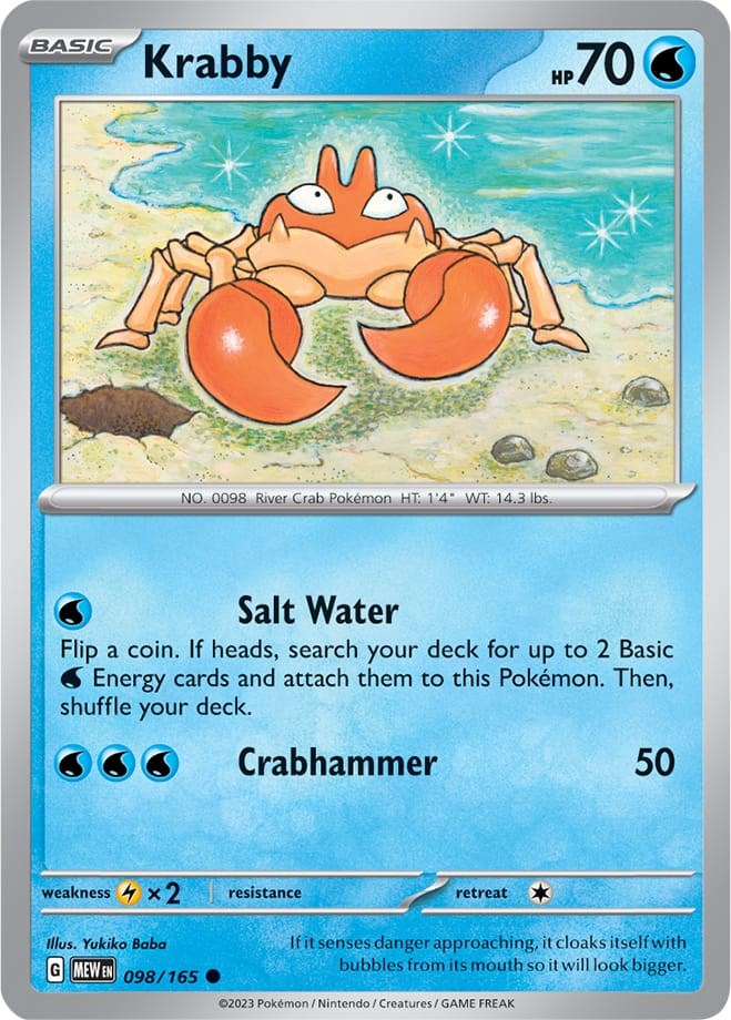 Krabby (098/165) [Scarlet & Violet 151] - Pokémon - Card Brawlers | Quebec | Canada |