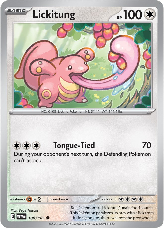 Lickitung (108/165) [Scarlet & Violet 151] - Pokémon - Card Brawlers | Quebec | Canada |