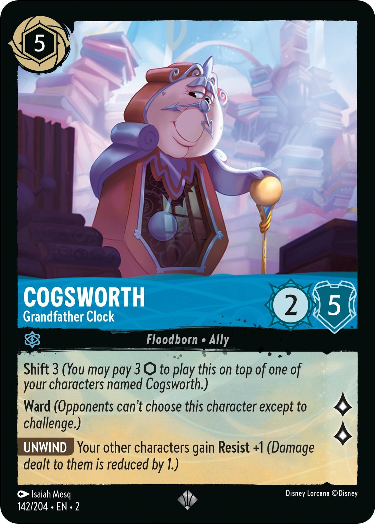 Cogsworth - Grandfather Clock (142/204) [Rise of the Floodborn] - Disney - Card Brawlers | Quebec | Canada |