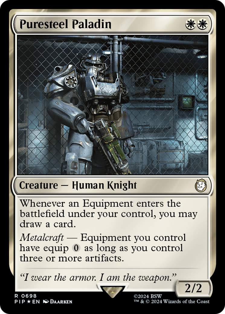 Puresteel Paladin (Surge Foil) [Fallout] - Magic: The Gathering - Card Brawlers | Quebec | Canada |