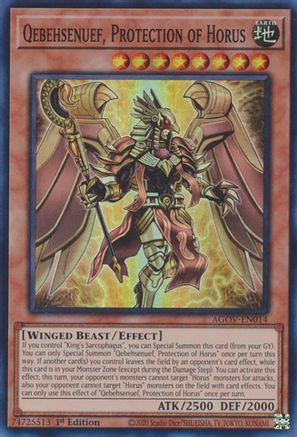 Qebehsenuef, Protection of Horus [AGOV-EN014] Super Rare - Yu-Gi-Oh! - Card Brawlers | Quebec | Canada |