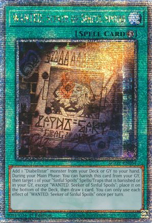 WANTED: Seeker of Sinful Spoils (Quarter Century Secret Rare) [AGOV-EN054] Quarter Century Secret Rare - Yu-Gi-Oh! - Card Brawlers | Quebec | Canada |