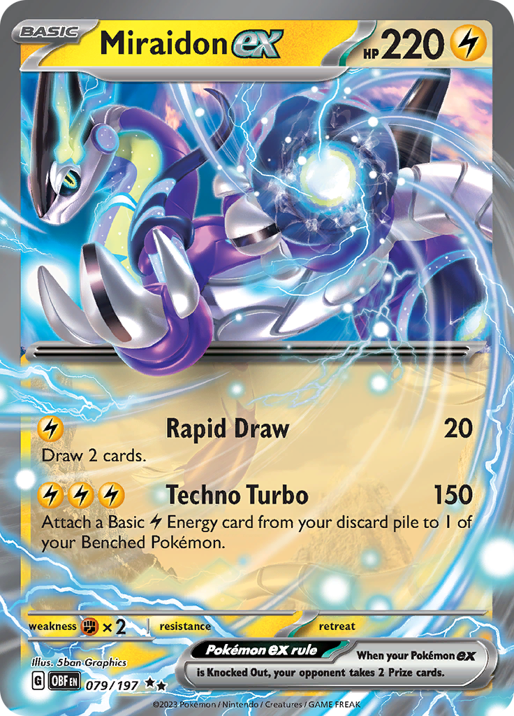 Miraidon ex (079/197) [Scarlet & Violet: Obsidian Flames] - Pokémon - Card Brawlers | Quebec | Canada |