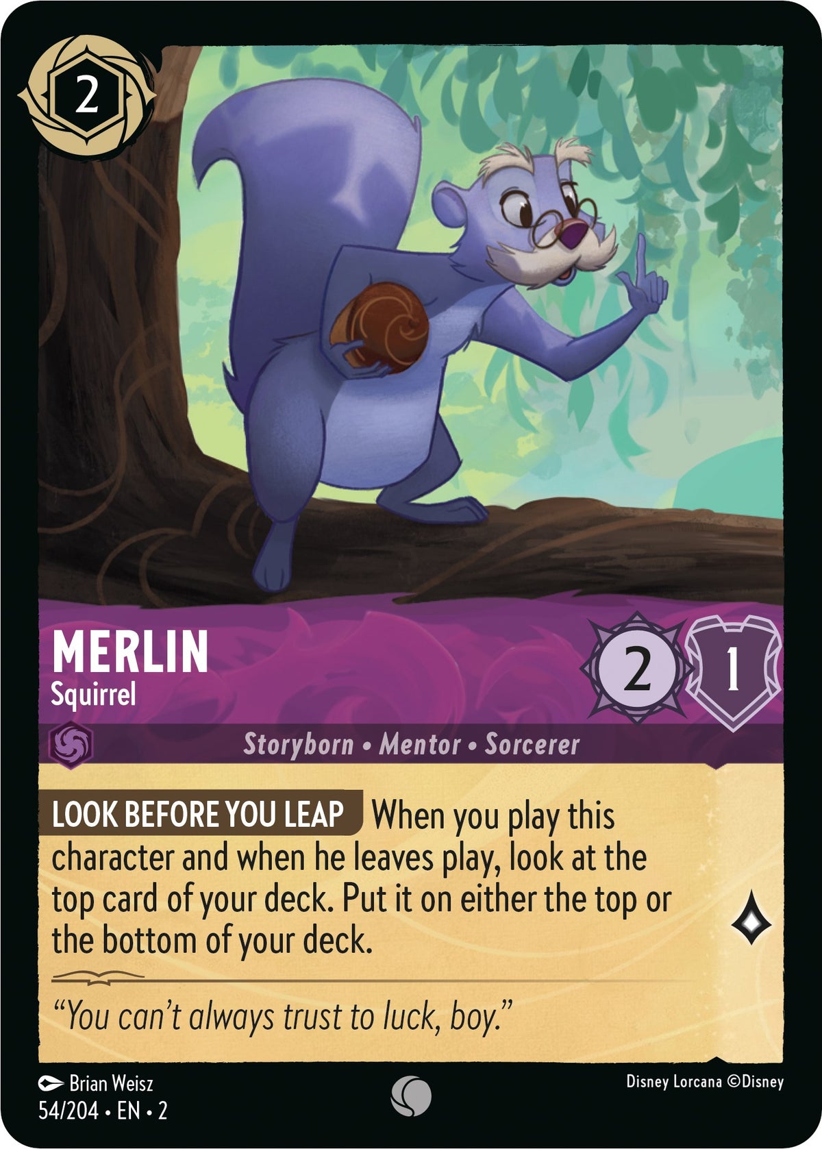 Merlin - Squirrel (54/204) [Rise of the Floodborn] - Disney - Card Brawlers | Quebec | Canada |