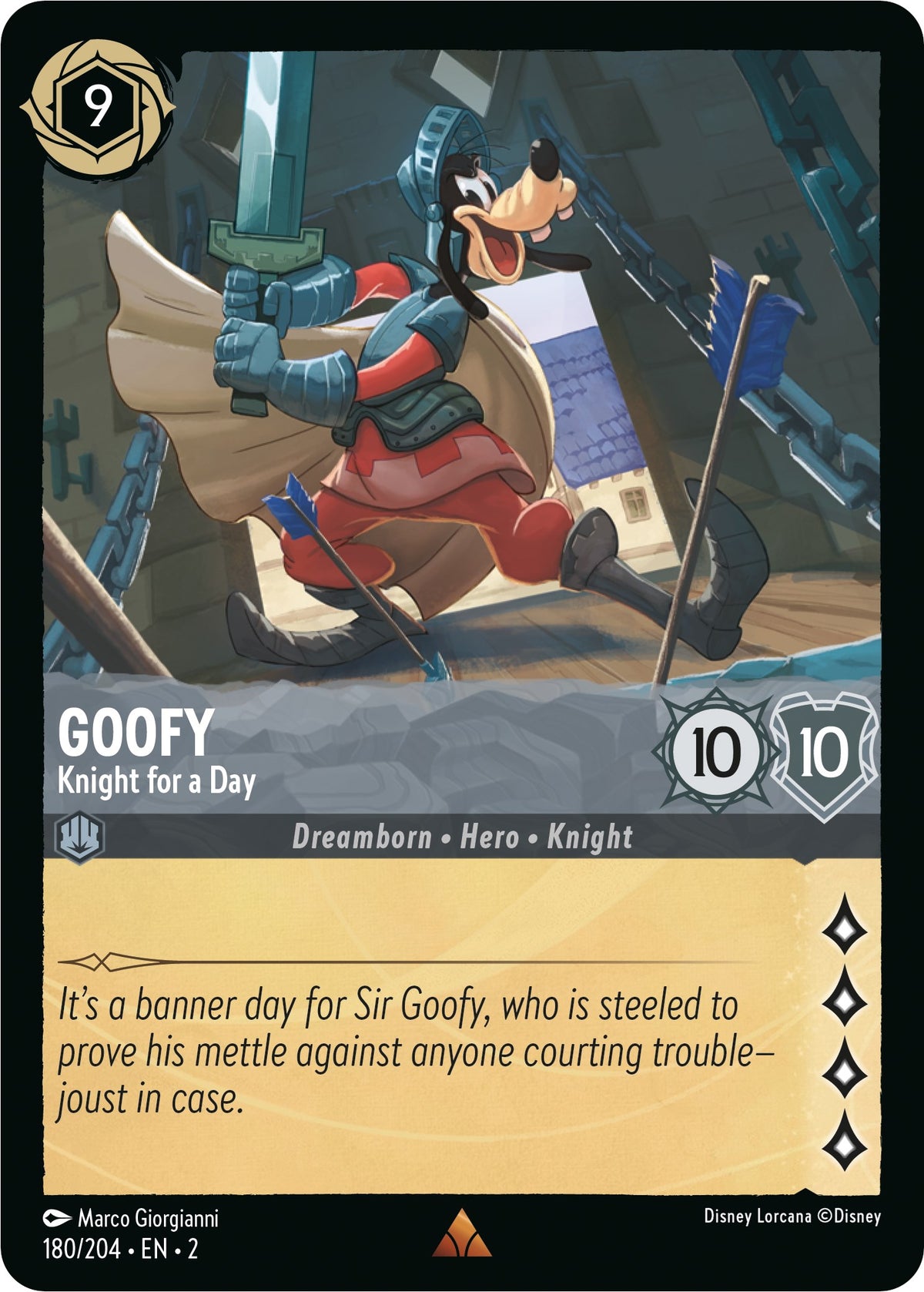 Goofy - Knight for a Day (180/204) [Rise of the Floodborn] - Disney - Card Brawlers | Quebec | Canada |
