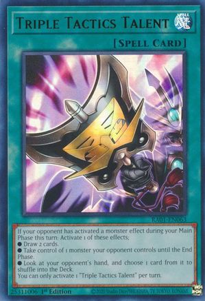 Triple Tactics Talent [RA01-EN063] Ultra Rare - Yu-Gi-Oh! - Card Brawlers | Quebec | Canada |