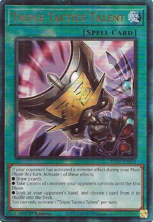 Triple Tactics Talent [RA01-EN063] Prismatic Ultimate Rare - Yu-Gi-Oh! - Card Brawlers | Quebec | Canada |